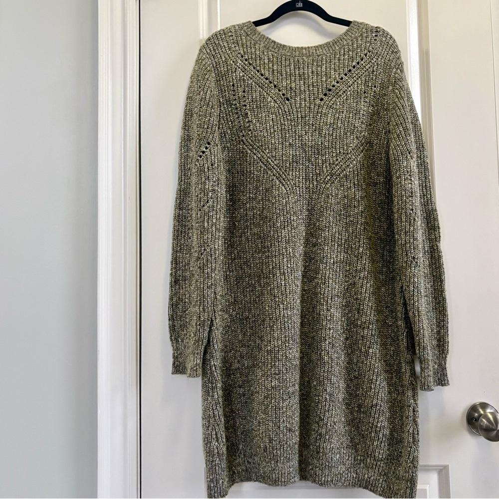 CAbi 💫 NWOT Fall 2022 Tunic Dress, Marled Knit Dress, Green, Size M, #4278